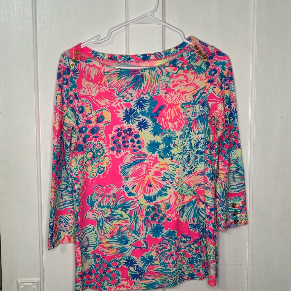 Lilly Pulitzer Gypsea Alinda Boat Neck 3/4 sleeve
